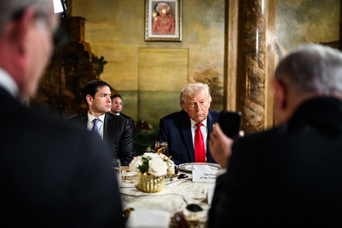 President Donald Trump receives the news he’ll be  awarded the Israel Prize from Israeli Prime Minister Benjamin Netanyahu, Monday, December 29, 2025, at the Mar-a-Lago Club in Palm Beach, Florida. (Official White House Photo by Daniel Torok)
