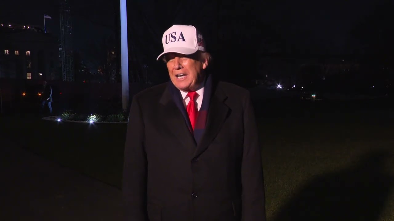 President Trump Gaggles with the Press Upon Arrival in Farmingdale