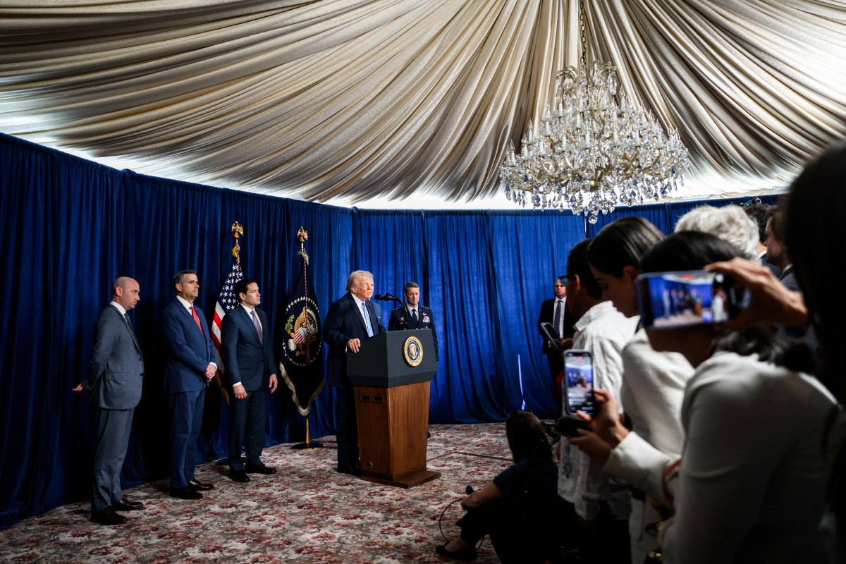 President Donald Trump delivers remarks at a press conference at Mar-a-Lago in Palm Beach, Florida, following Operation Absolute Resolve in Venezuela leading to the capture of Venezuelan President Nicolas Maduro, Saturday, January 3, 2026. (Official White House Photo by Molly Riley)