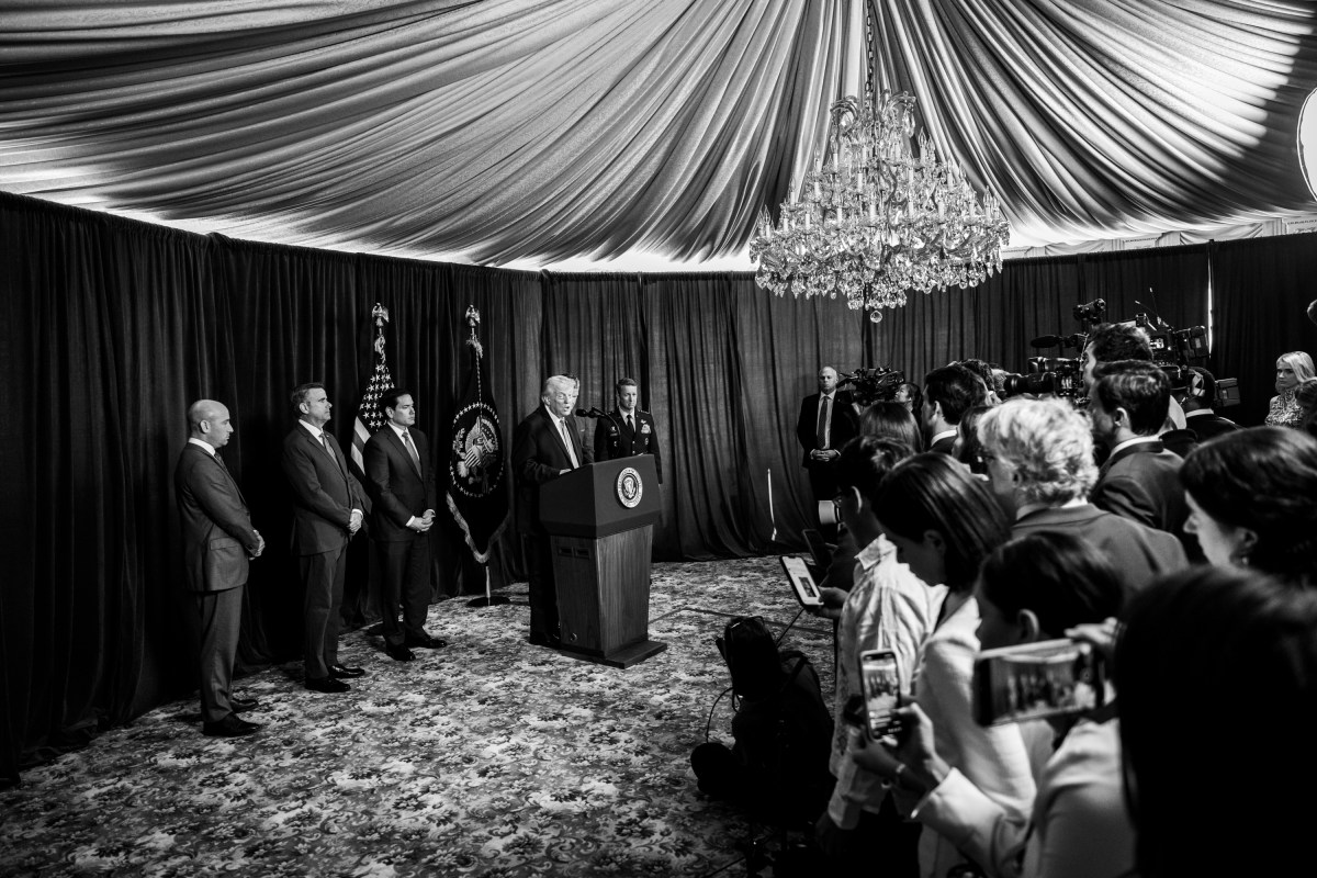 President Donald Trump delivers remarks at a press conference at Mar-a-Lago in Palm Beach, Florida, following Operation Absolute Resolve in Venezuela leading to the capture of Venezuelan President Nicolas Maduro, Saturday, January 3, 2026. (Official White House Photo by Molly Riley)