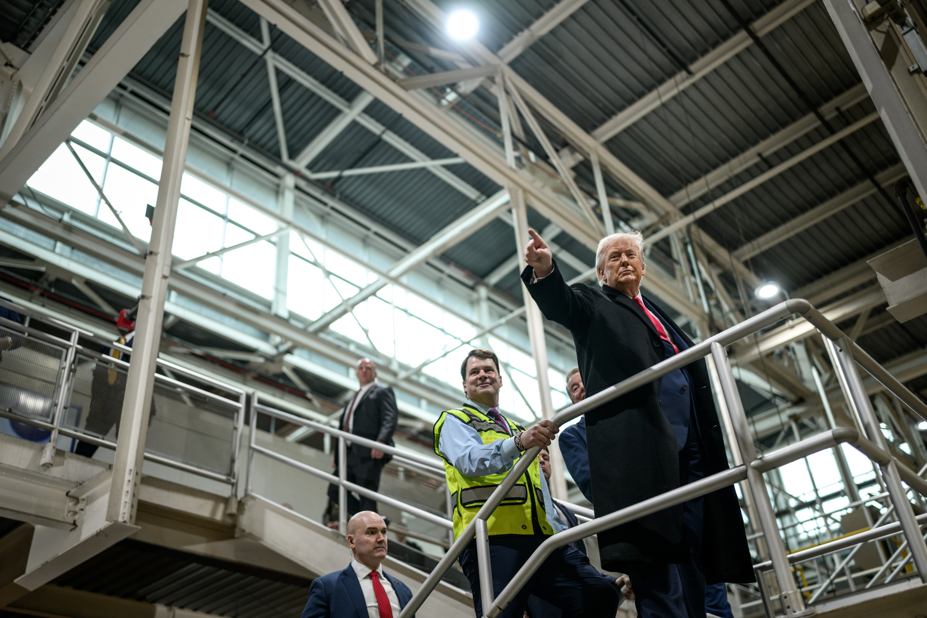 President Donald Trump tours the Ford River Rouge Complex in Dearborn, Michigan on Tuesday, January 13, 2026. (Official White House Photo by Daniel Torok)