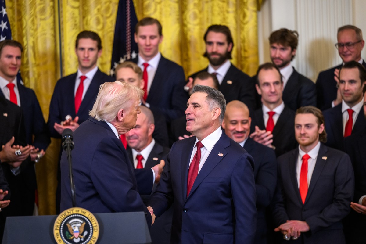 President Donald Trump delivers remarks at an event honoring the 2025 Stanley Cup champion Florida Panthers, Thursday, January 15, 2026, in the East Room of the White House. (Official White House Photo by Molly Riley)