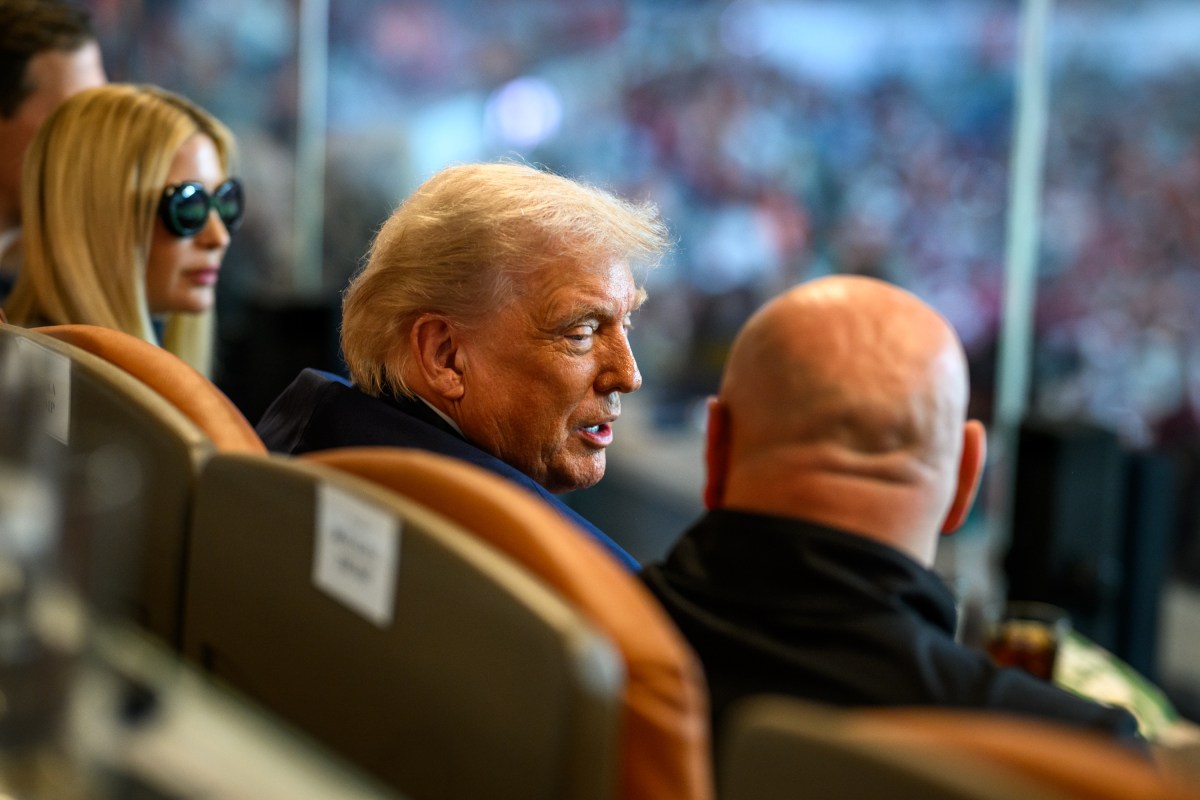 President Donald Trump attends the College Football National Championship game between the Miami Hurricanes and the Indiana Hoosiers, Monday, January 19, 2026, at the Hard Rock Stadium in Miami Gardens, Florida. (Official White House Photo by Daniel Torok)