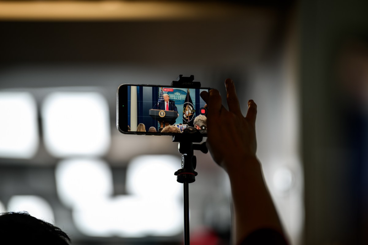 President Donald Trump addresses members of the media in the James S. Brady Press Briefing Room, Tuesday, January 20, 2026. (Official White House Photo by Daniel Torok)