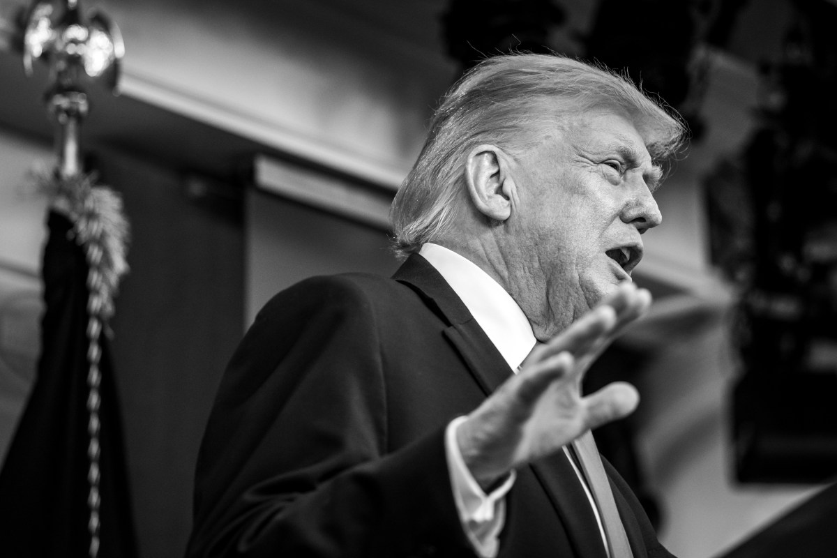 President Donald Trump addresses members of the media in the James S. Brady Press Briefing Room, Tuesday, January 20, 2026. (Official White House Photo by Joyce N. Boghosian)