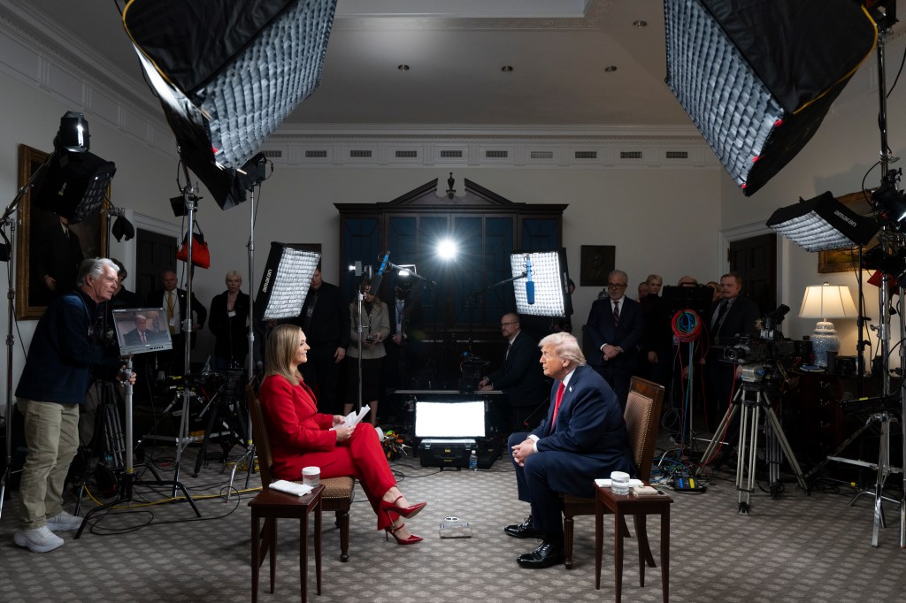 President Donald Trump participates in a pre-taped interview with Katie Pavlich of Newsnation in the Roosevelt Room on Tuesday, January 11, 2026, at the White House. (Official White House Photo by Joyce N. Boghosian)