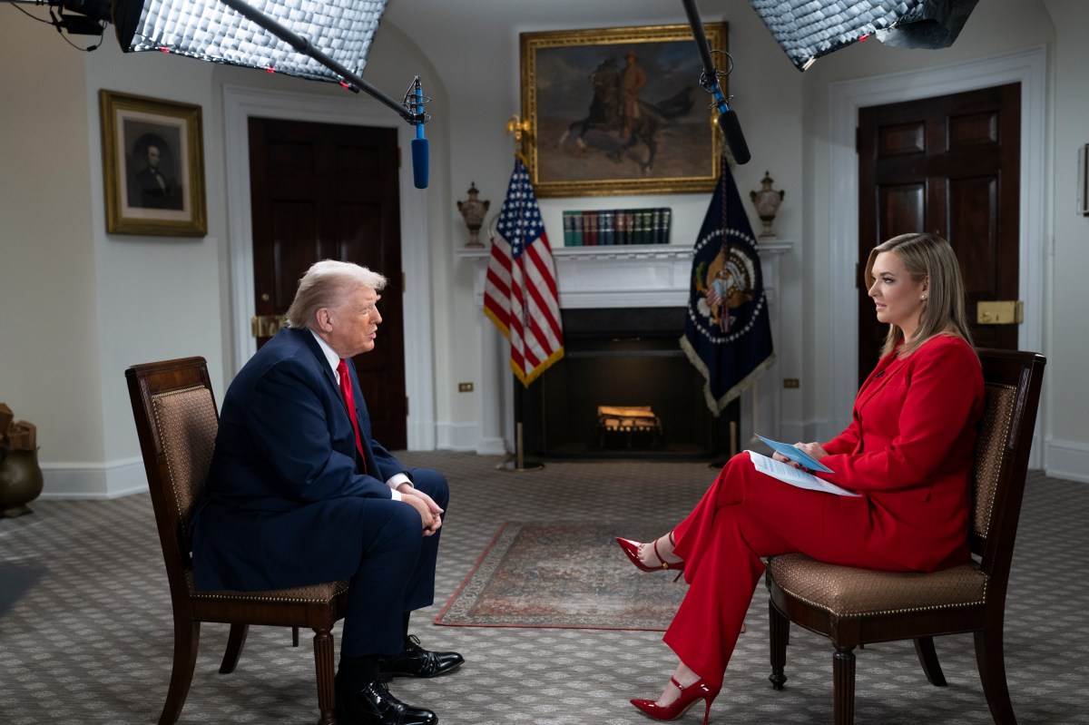 President Donald Trump participates in a pre-taped interview with Katie Pavlich of Newsnation in the Roosevelt Room on Tuesday, January 11, 2026, at the White House. (Official White House Photo by Joyce N. Boghosian)