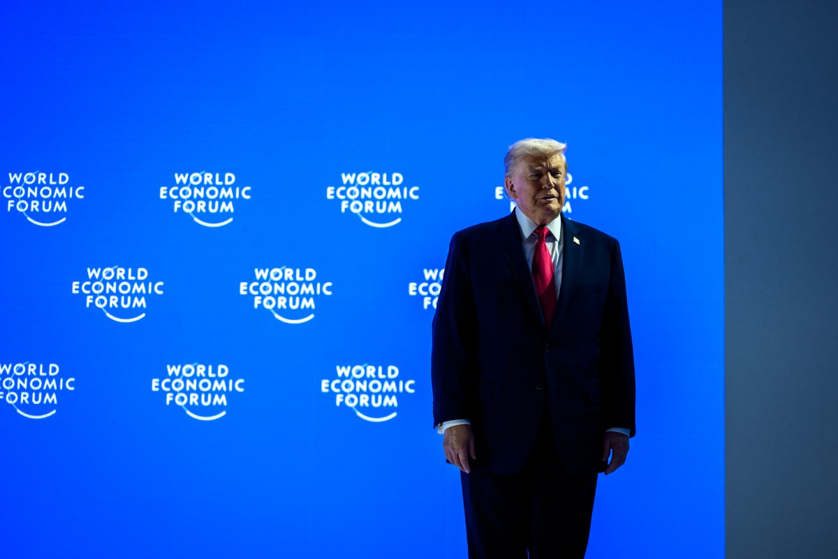 President Donald Trump delivers remarks at the World Economic Forum in Davos, Switzerland on Wednesday, January 21, 2026, at the Davos Congress Center. (Official White House Photo by Daniel Torok)