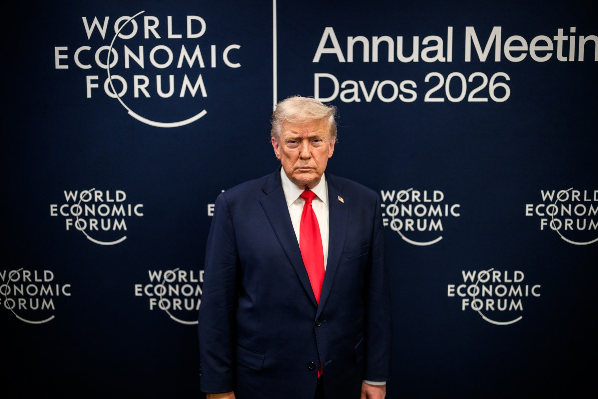 President Donald Trump exits the stage after delivering remarks at the World Economic Forum in Davos, Switzerland on Wednesday, January 21, 2026, at the Davos Congress Center. (Official White House Photo by Daniel Torok)