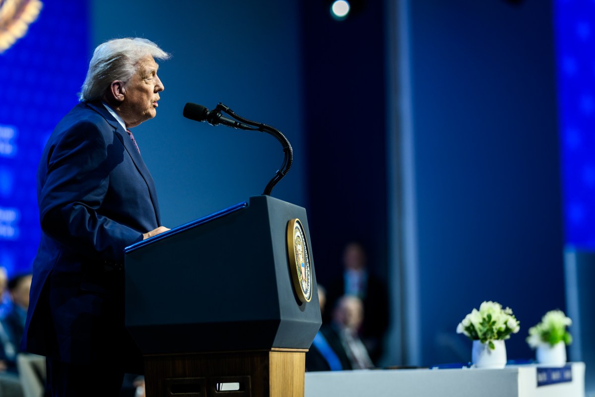 President Donald Trump participates in the Board of Peace Charter Announcement and Signing ceremony during the World Economic Forum, Thursday, January 22, 2026, at the Davos Congress Center in Davos, Switzerland. (Official White House Photo by Daniel Torok)