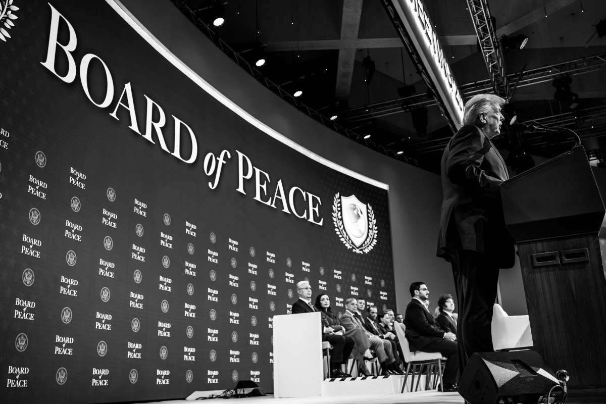 President Donald Trump participates in the Board of Peace Charter Announcement and Signing ceremony during the World Economic Forum, Thursday, January 22, 2026, at the Davos Congress Center in Davos, Switzerland. (Official White House Photo by Daniel Torok)