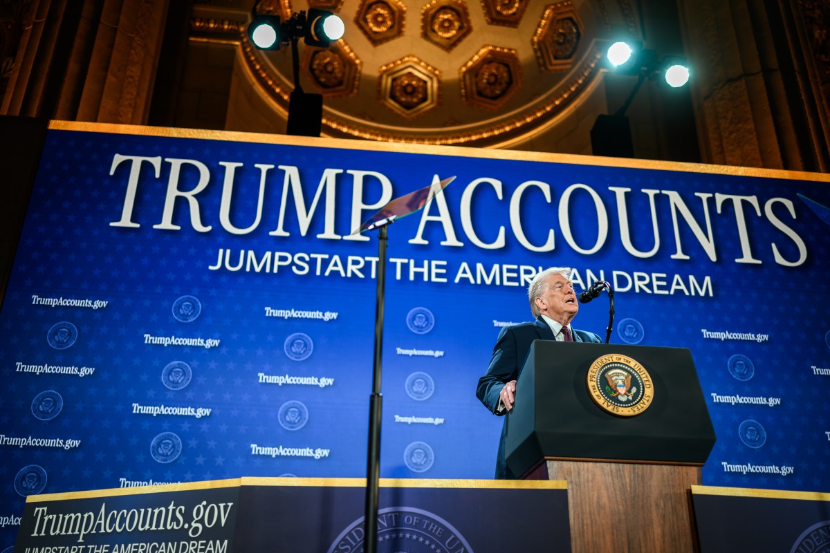 President Donald Trump delivers remarks on Trump Accounts at the Andrew W. Mellon Auditorium in Washington, D.C., Wednesday, January 28, 2026. (Official White House Photo by Daniel Torok)