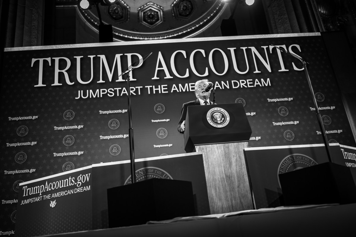 President Donald Trump delivers remarks on Trump Accounts at the Andrew W. Mellon Auditorium in Washington, D.C., Wednesday, January 28, 2026. (Official White House Photo by Daniel Torok)
