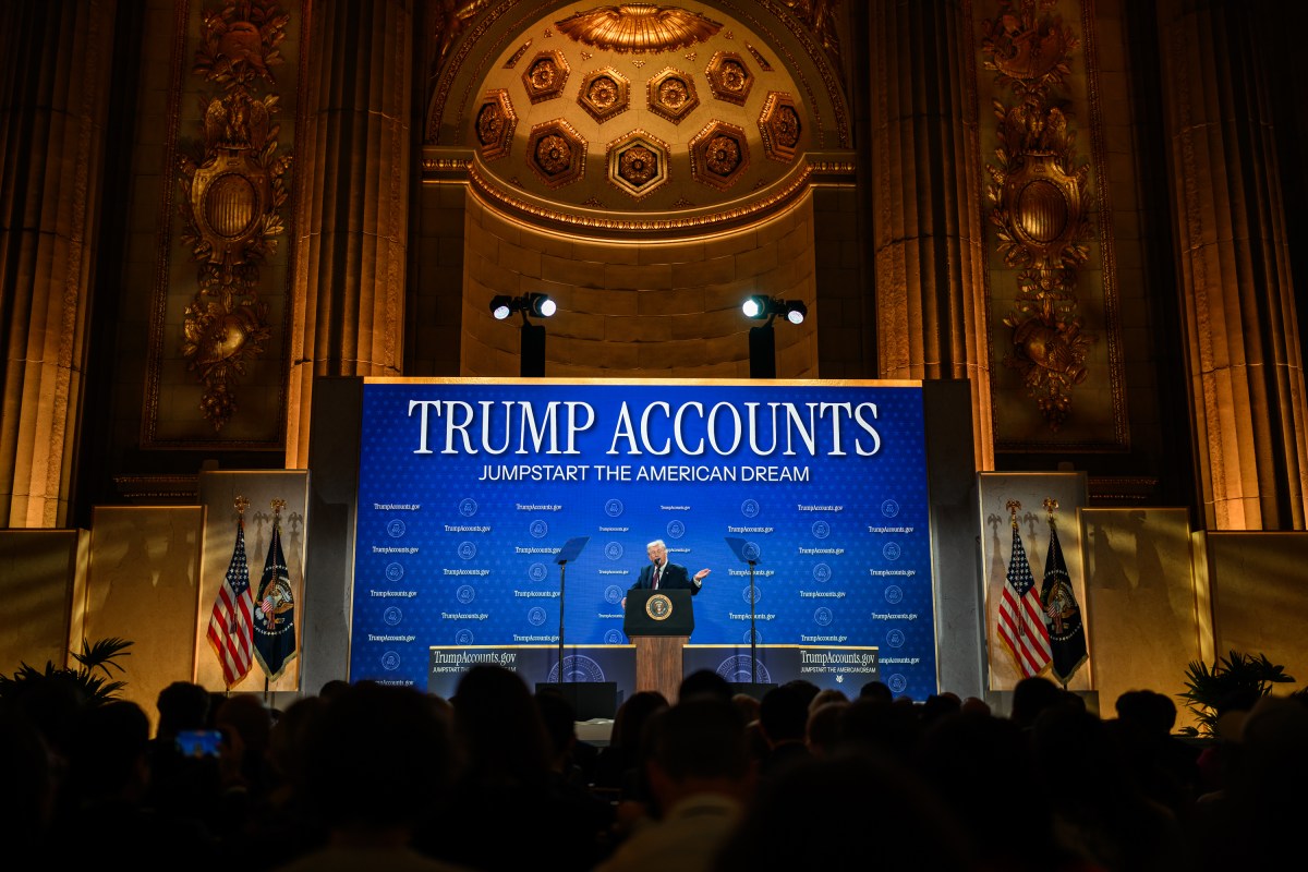President Donald Trump delivers remarks on Trump Accounts at the Andrew W. Mellon Auditorium in Washington, D.C., Wednesday, January 28, 2026. (Official White House Photo by Daniel Torok)