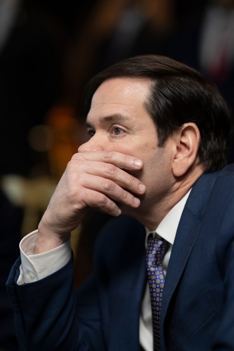 Secretary of State Marco Rubio monitors U.S. military operations in Venezuela, from Mar-a-Lago Club in Palm Beach, Florida, on Saturday, January 3, 2026. (Official White House Photo by Molly Riley)