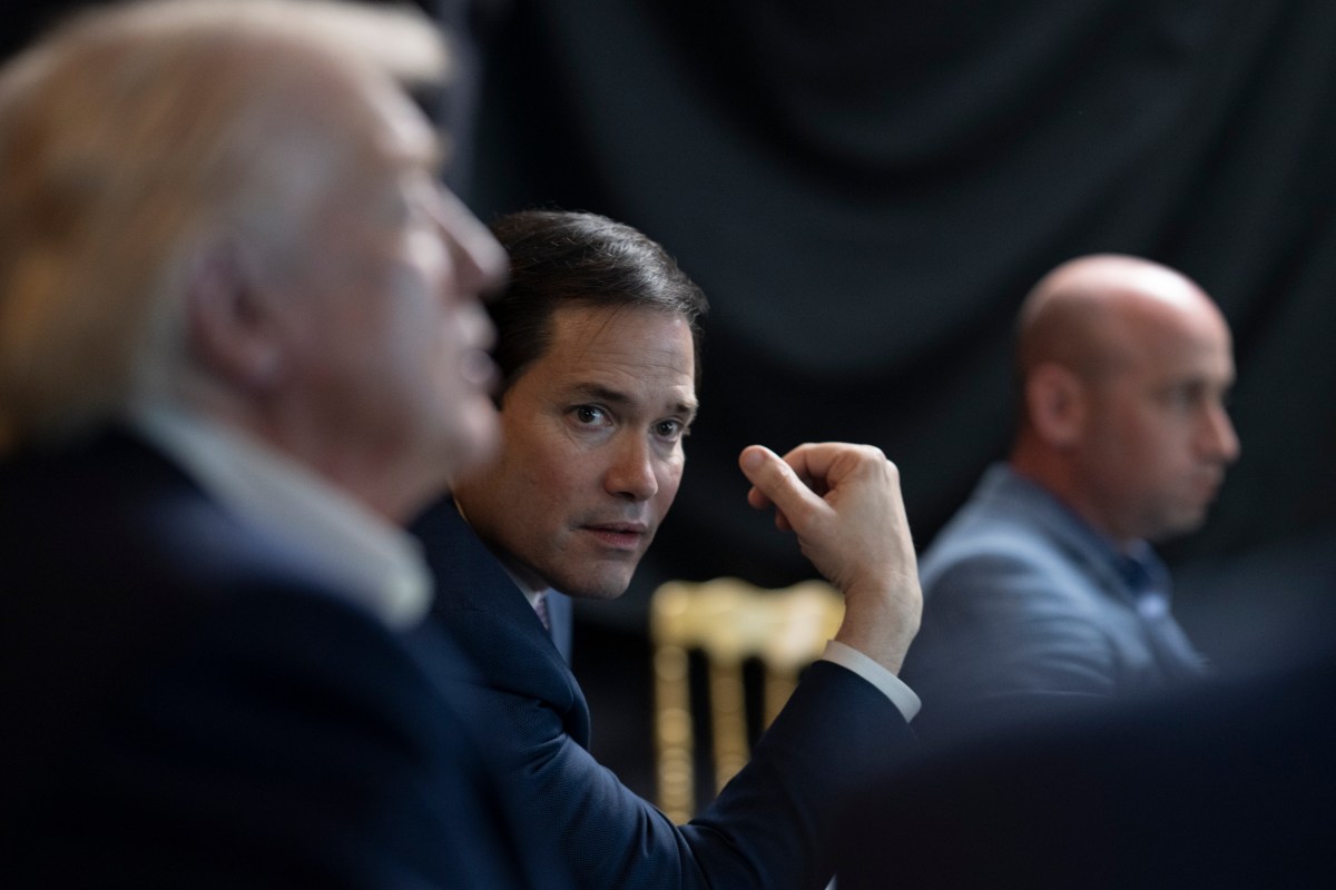 President Donald Trump and Secretary of State Marco Rubio monitor U.S. military operations in Venezuela, from Mar-a-Lago Club in Palm Beach, Florida, on Saturday, January 3, 2026. (Official White House Photo by Molly Riley)