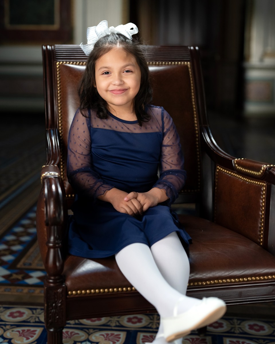 Also invited was Dalilah Coleman, a 1st-grader, who was severely injured in a car accident caused by an illegal alien driving a semitruck with a CDL. (Official White House Photo by Andrea Hanks)