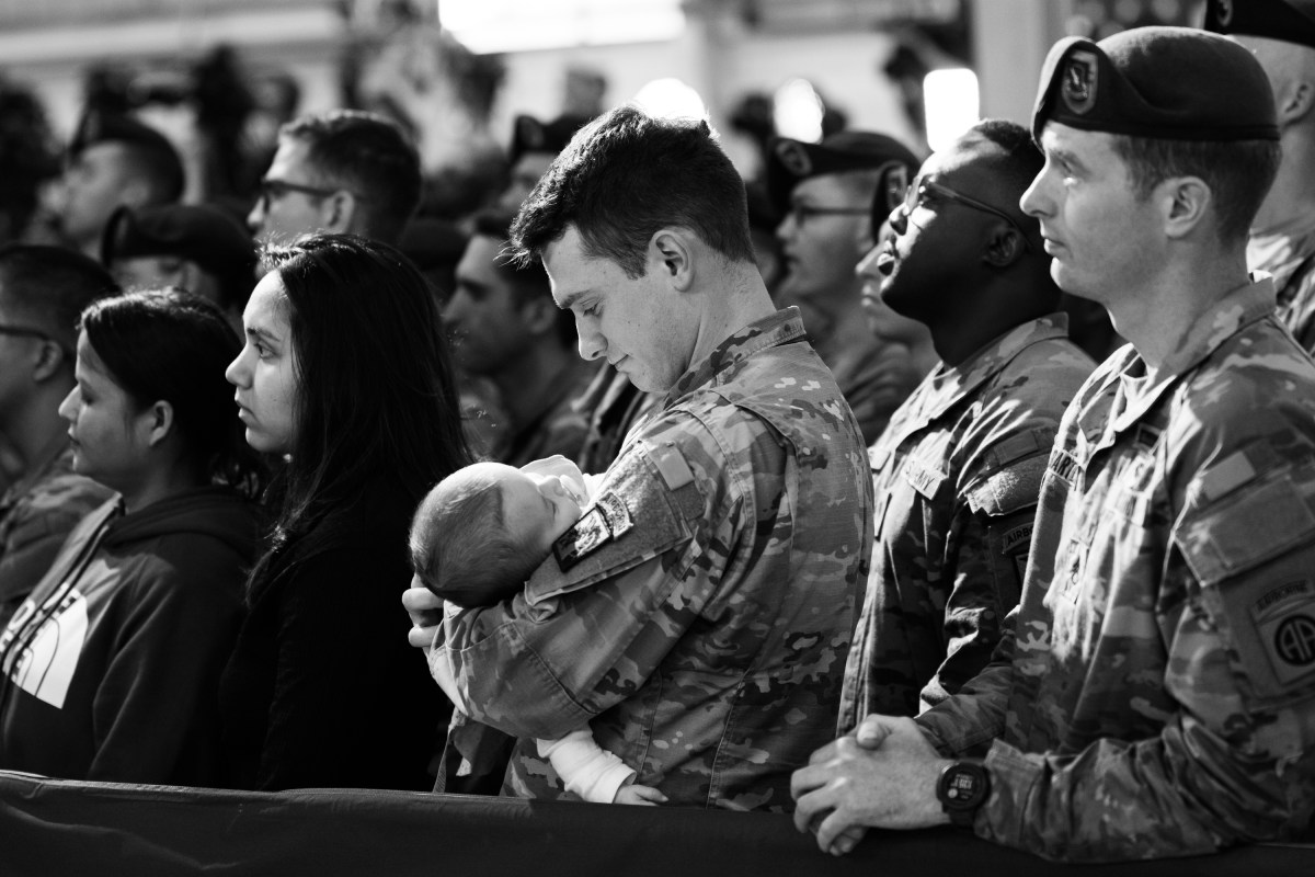 President Donald Trump and First Lady Melania Trump make remarks to military families at Fort Bragg, North Carolina, Friday, February 13, 2026. (Official White House Photo by Andrea Hanks)