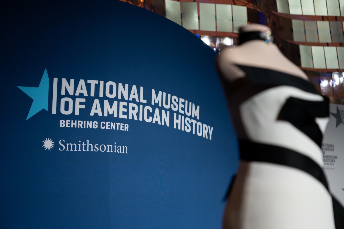 First Lady Melania Trump presents her 2025 inaugural gown to the First Ladies Collection at the Smithsonian National Museum of American History in Washington, D.C., Friday, February 20, 2026. (Official White House Photo by Andrea Hanks)