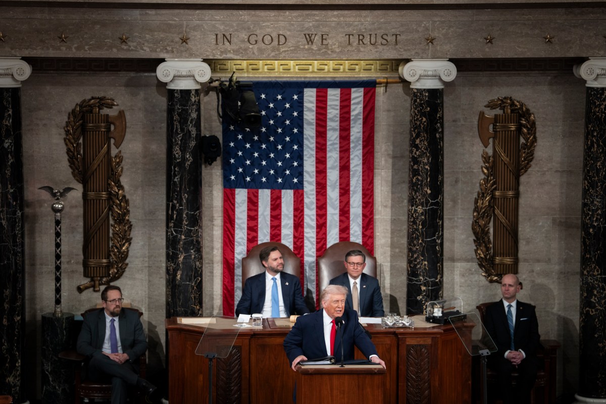 President Donald Trump delivers his State of the Union address, Tuesday, February 24, 2026, on the House floor of the U.S. Capitol in Washington, D.C. (Official White House Photo by Andrea Hanks)