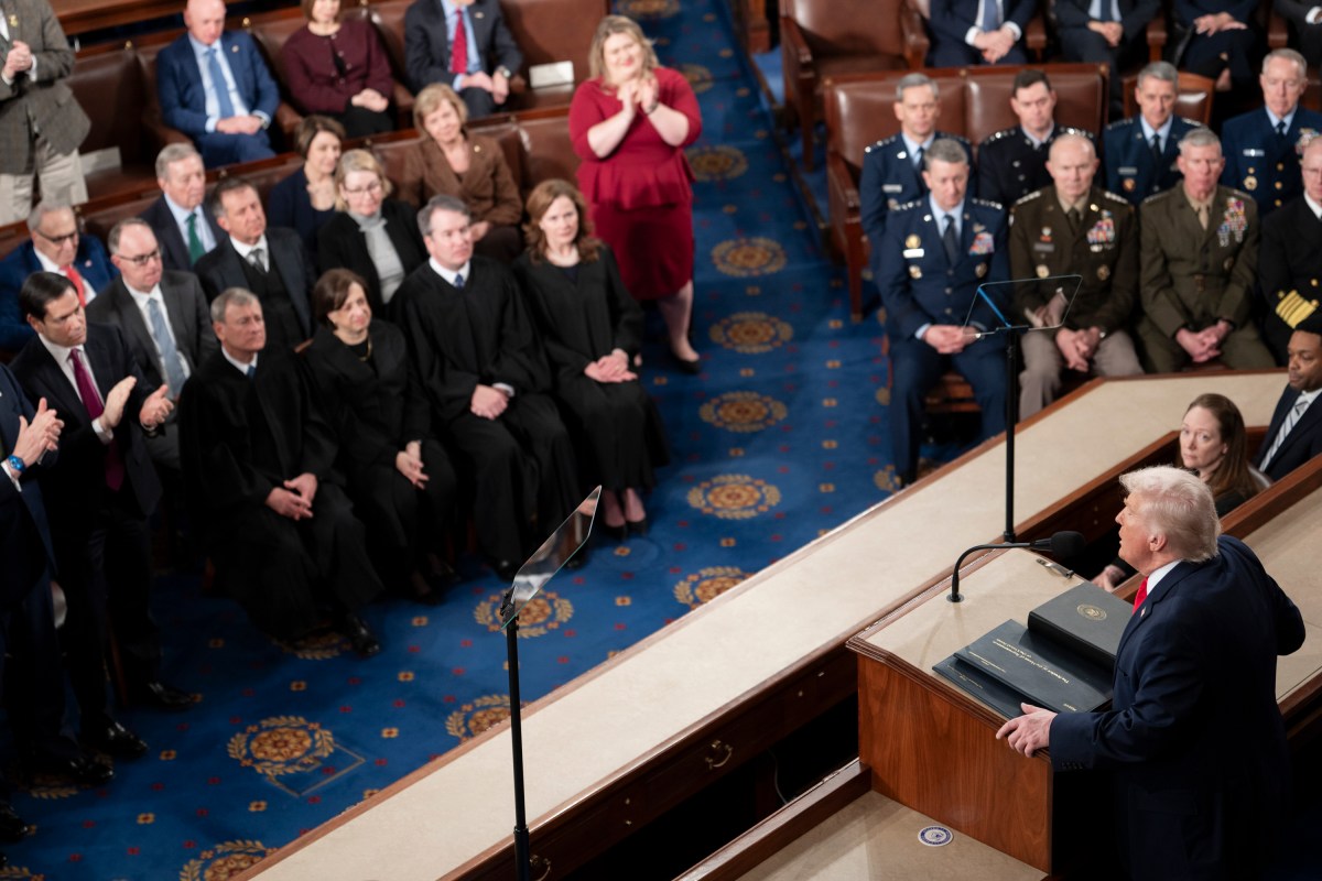 President Donald Trump delivers his State of the Union address, Tuesday, February 24, 2026, on the House floor of the U.S. Capitol in Washington, D.C. (Official White House Photo by Andrea Hanks)