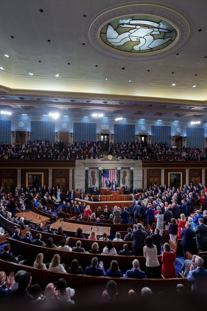 President Donald Trump delivers his State of the Union address, Tuesday, February 24, 2026, on the House floor of the U.S. Capitol in Washington, D.C. (Official White House Photo by Andrea Hanks)