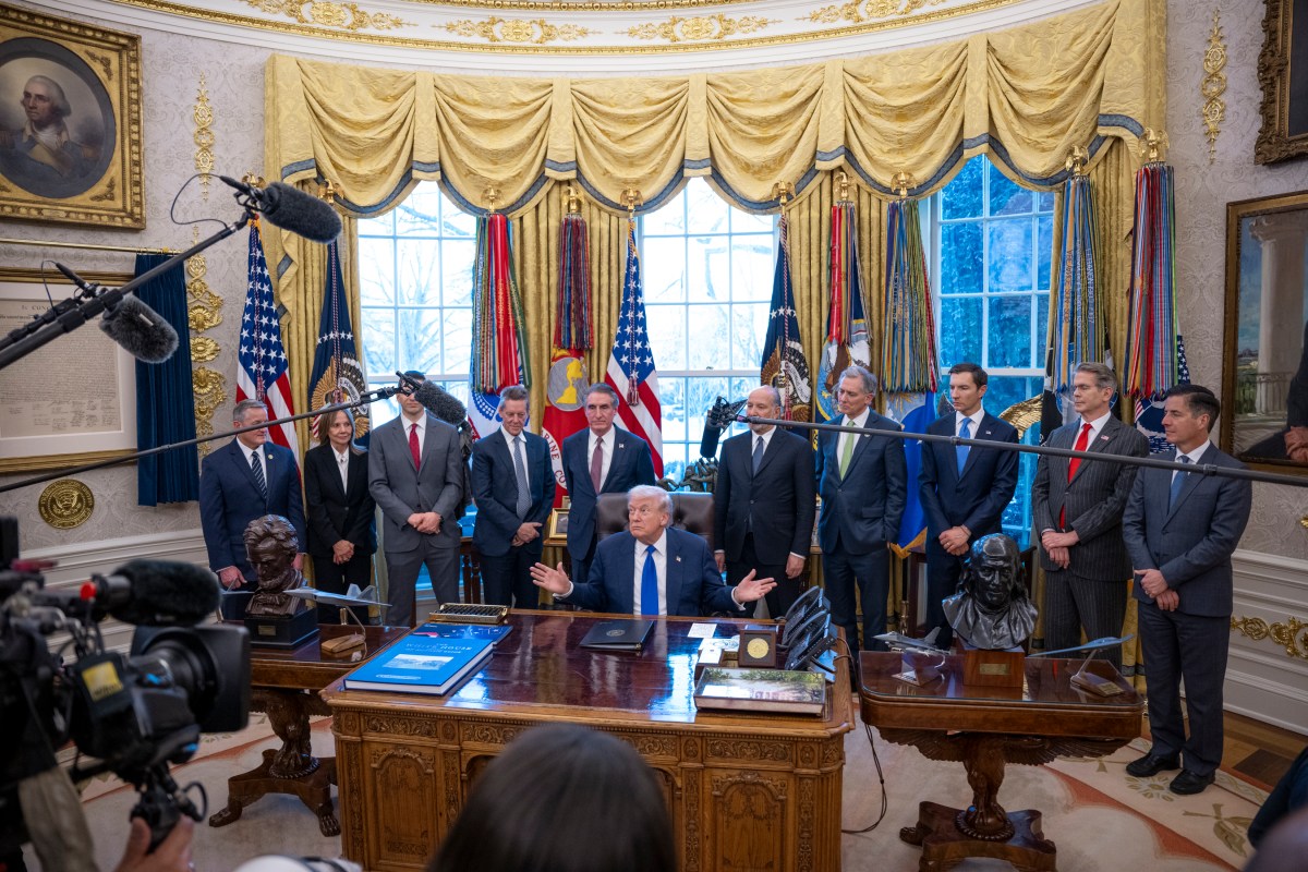 President Donald Trump announces a critical mineral reserve, Monday, February 2, 2026 in the Oval Office of the White House. (Official White House Photograph by Molly Riley)