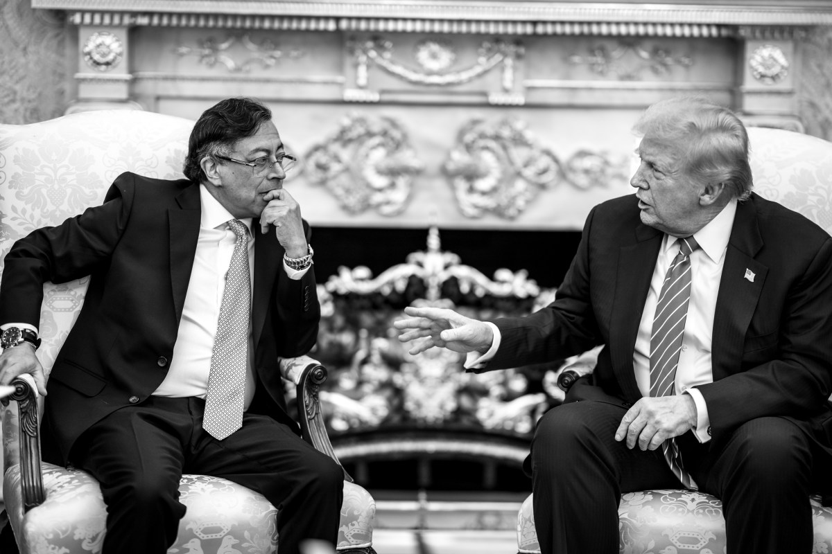 President Donald Trump meets with Columbian President Gustavo Petro Urrego, Tuesday, February 3, 2026, in the Oval Office. (Official White House Photo by Daniel Torok)