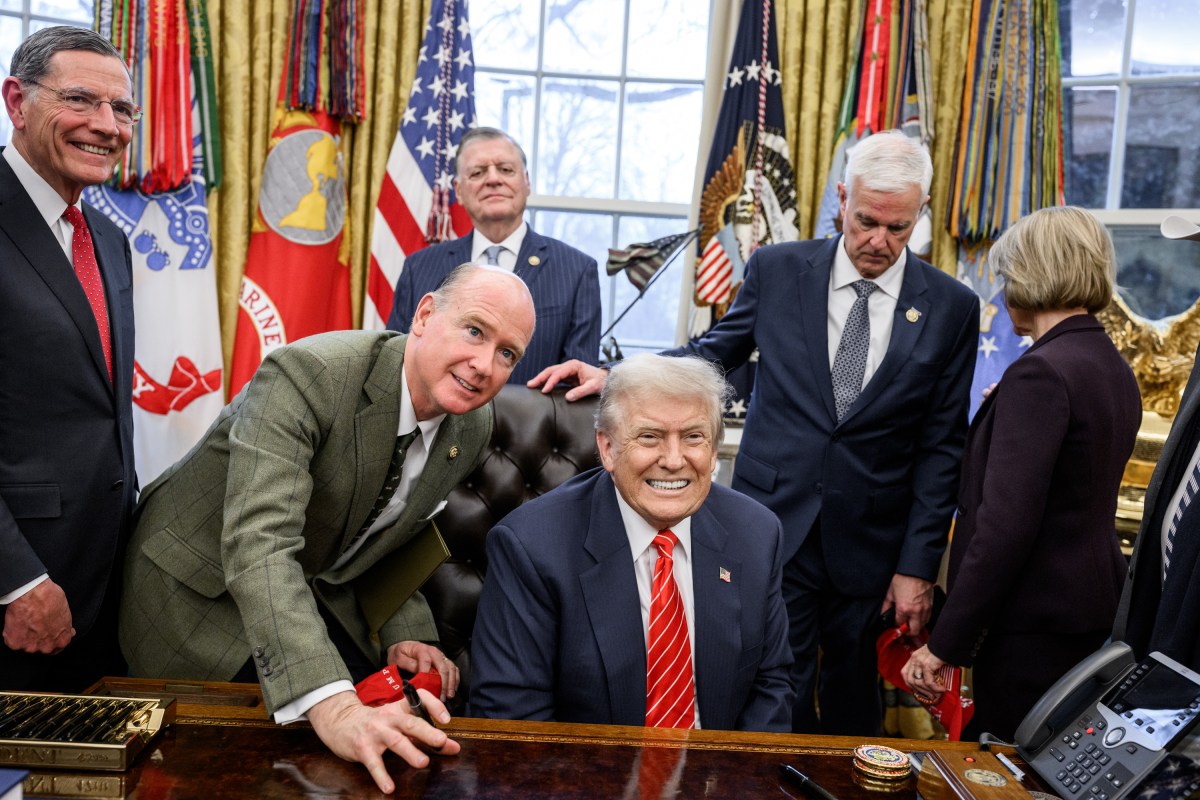 President Donald Trump signs the spending bill that ends the shutdown and reopens the U.S. Government Tuesday, February 3, 2026, in the Oval Office. (Official White House Photo by Joyce N. Boghosian)