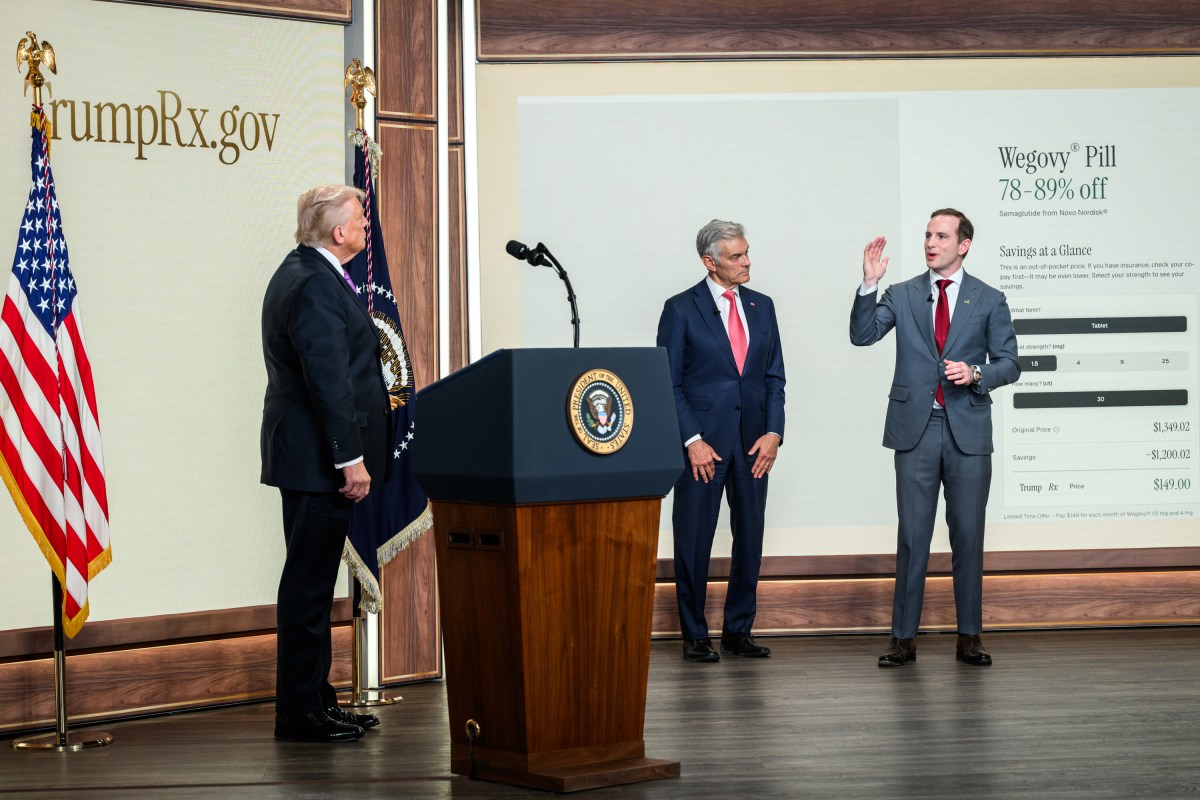 President Donald Trump announces the launch of TrumpRX in the South Court Auditorium, Thursday, February 5, 2026. (Official White House Photo by Joyce N. Boghosian)