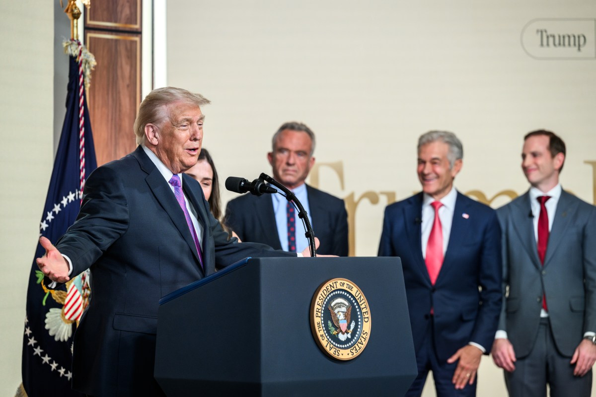 President Donald Trump announces the launch of TrumpRX in the South Court Auditorium, Thursday, February 5, 2026. (Official White House Photo by Joyce N. Boghosian)
