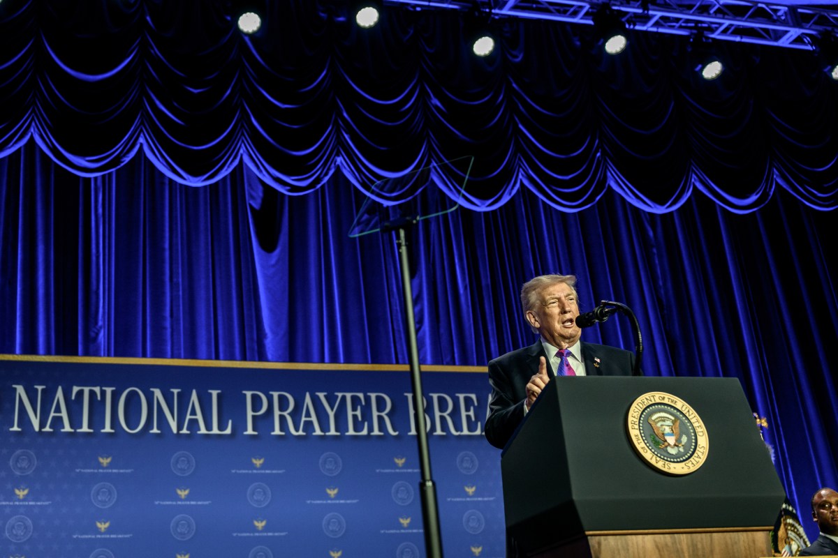 President Donald Trump delivers remarks at the National Prayer Breakfast, Thursday, February 5, 2026, at the Washington Hilton in Washington, D.C. (Official White House Photo by Molly Riley)