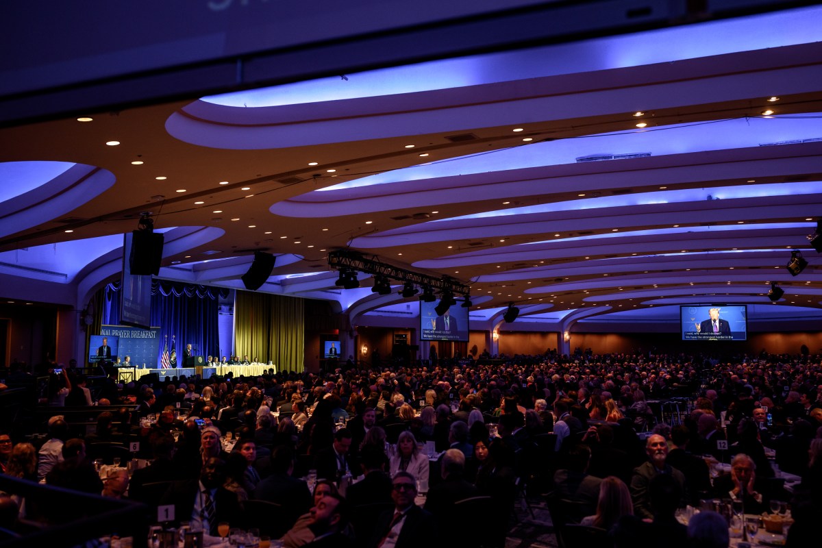 President Donald Trump delivers remarks at the National Prayer Breakfast, Thursday, February 5, 2026, at the Washington Hilton in Washington, D.C. (Official White House Photo by Molly Riley)