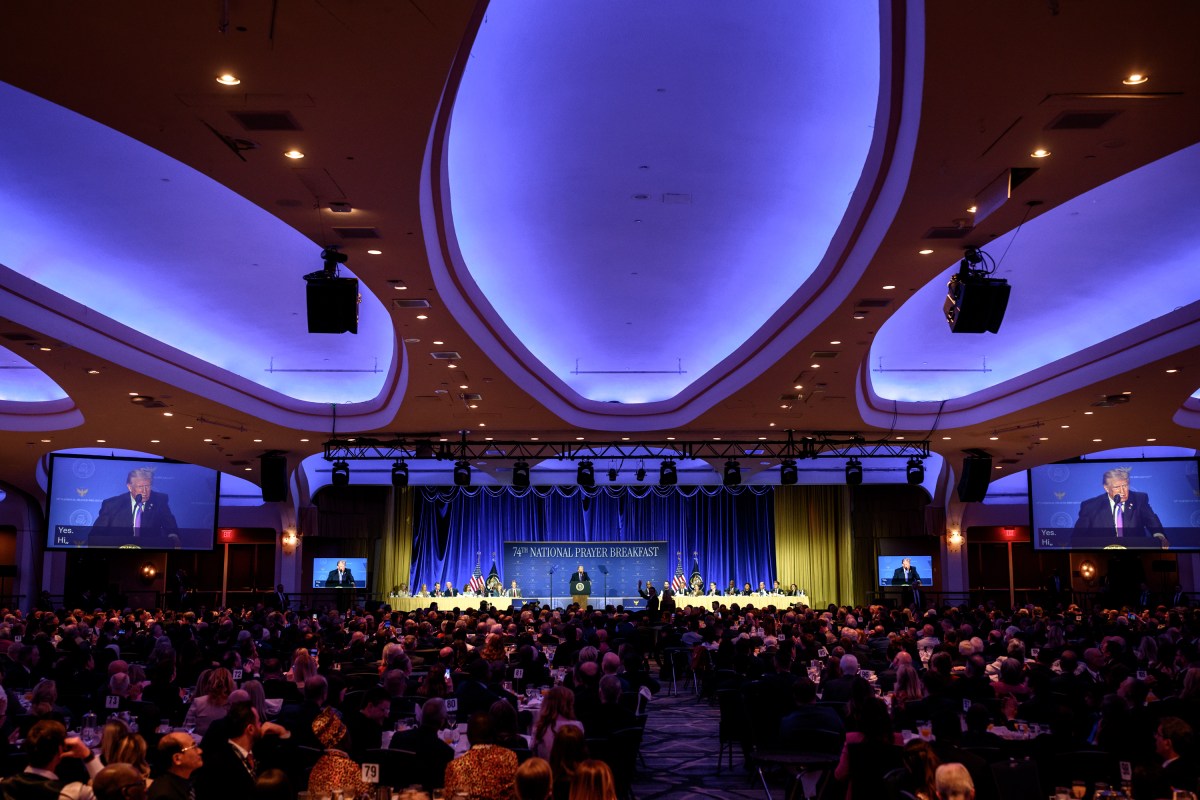 President Donald Trump delivers remarks at the National Prayer Breakfast, Thursday, February 5, 2026, at the Washington Hilton in Washington, D.C. (Official White House Photo by Molly Riley)