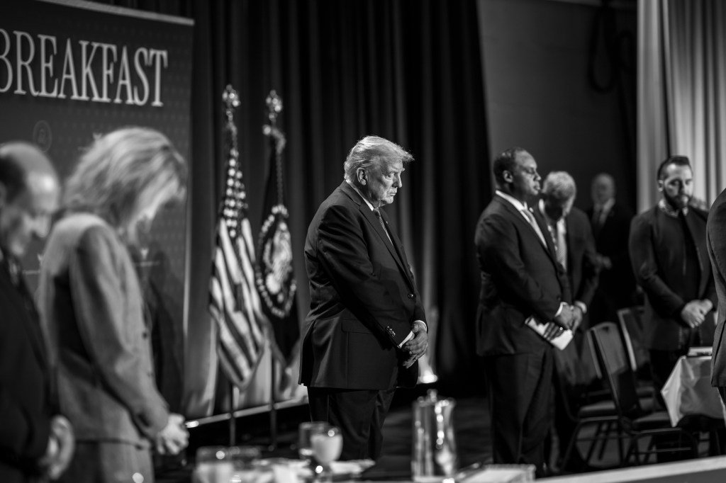 President Donald Trump delivers remarks at the National Prayer Breakfast, Thursday, February 5, 2026, at the Washington Hilton in Washington, D.C. (Official White House Photo by Molly Riley)