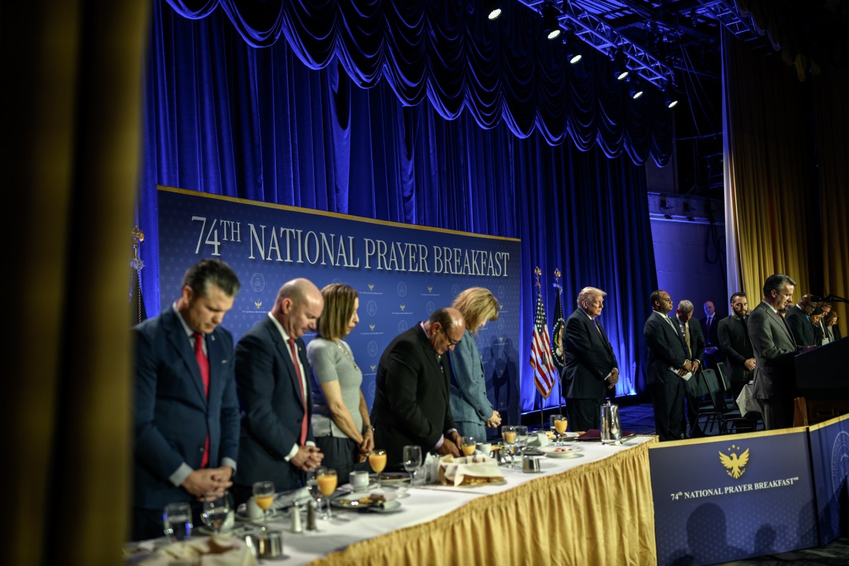 President Donald Trump delivers remarks at the National Prayer Breakfast, Thursday, February 5, 2026, at the Washington Hilton in Washington, D.C. (Official White House Photo by Molly Riley)
