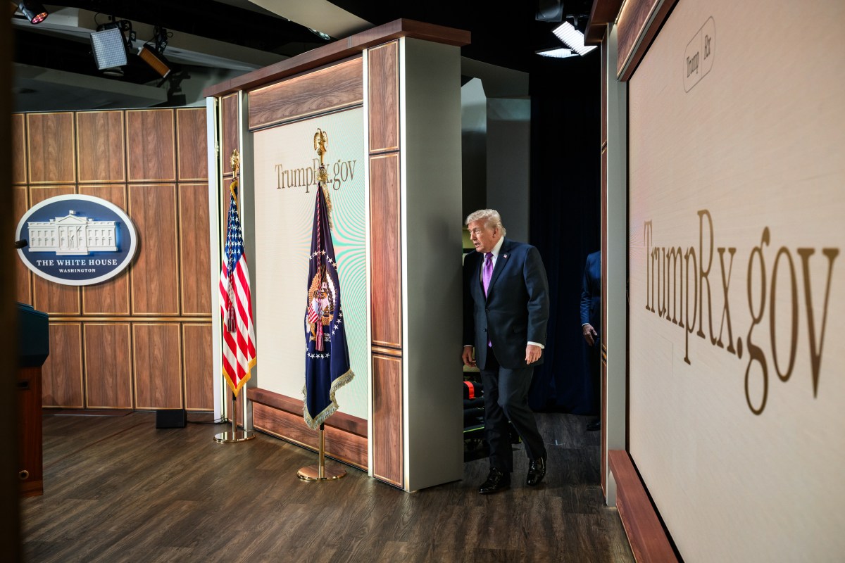 President Donald Trump announces the launch of TrumpRX in the South Court Auditorium, Thursday, February 5, 2026. (Official White House Photo by Patrick Witty)