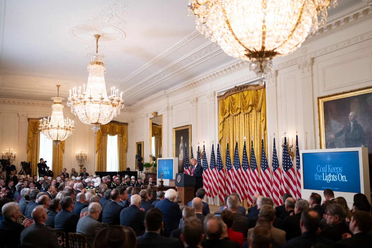 President Donald Trump attends a Champion of Coal event in the East Room of the White House, Wednesday, February 11, 2026.(Official White House Photo by Joyce N. Boghosian)