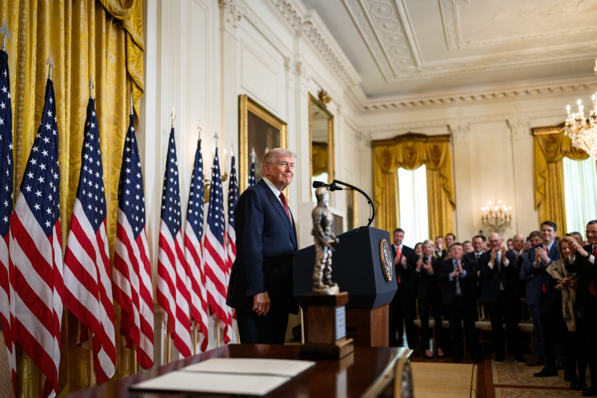 President Donald Trump delivers remarks at a Champion of Coal event in the East Room of the White House, Wednesday, February 11, 2026. (Official White House Photo by Molly Riley)