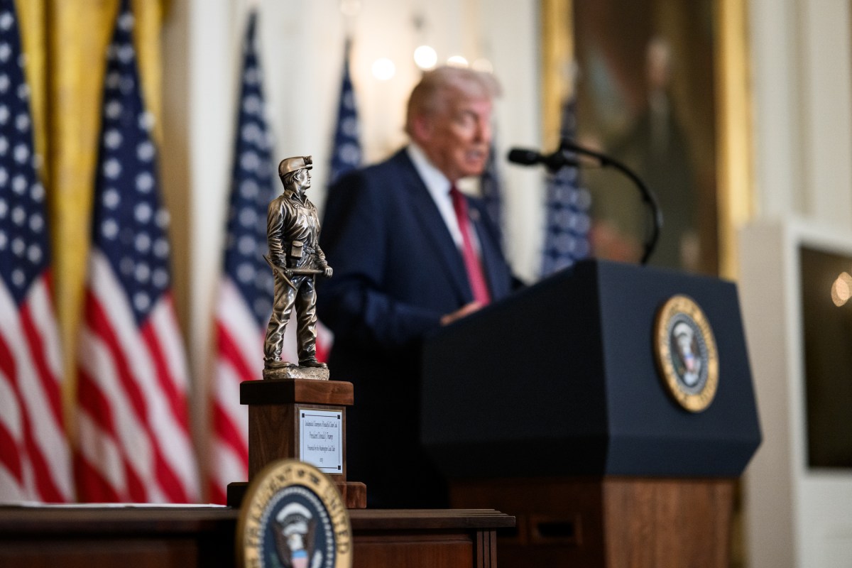 President Donald Trump delivers remarks at a Champion of Coal event in the East Room of the White House, Wednesday, February 11, 2026. (Official White House Photo by Molly Riley)