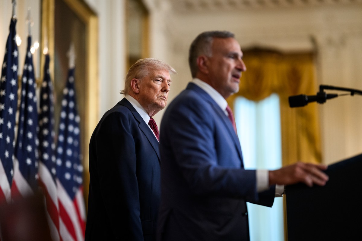 President Donald Trump looks on as President and CEO of Peabody Energy Jim Grech delivers remarks at a Champion of Coal event in the East Room of the White House, Wednesday, February 11, 2026. (Official White House Photo by Molly Riley)