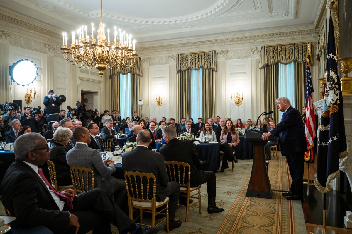 President Donald Trump attends the National Governors Association breakfast in the State Dining Room, Friday, February, 20, 2026. (Official White House Photo by Joyce N. Boghosian)