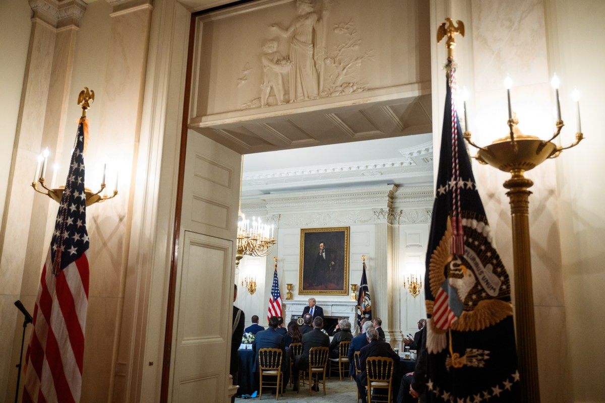 President Donald Trump attends the National Governors Association breakfast in the State Dining Room, Friday, February, 20, 2026. (Official White House Photo by Joyce N. Boghosian)