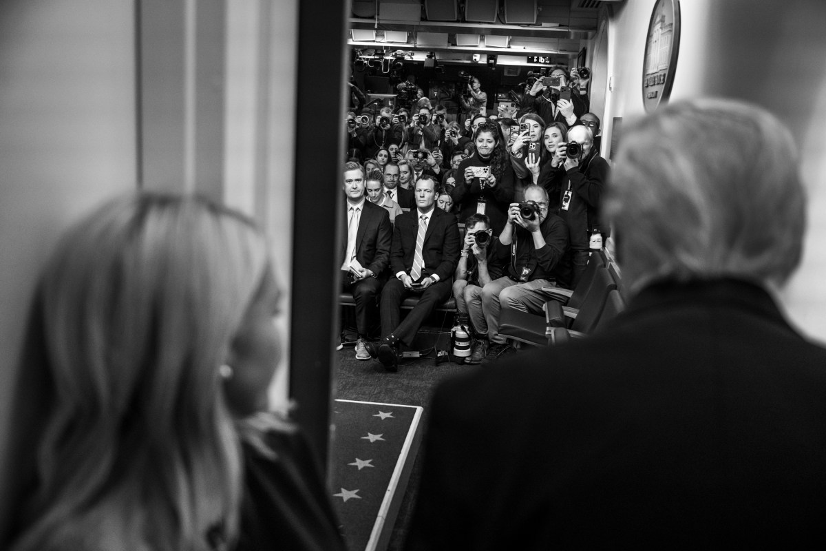 President Donald Trump delivers remarks on the Supreme Court ruling on tariffs in the James S. Brady Press Briefing Room of the White House, Friday, February, 20, 2026. (Official White House Photo by Joyce N. Boghosian)