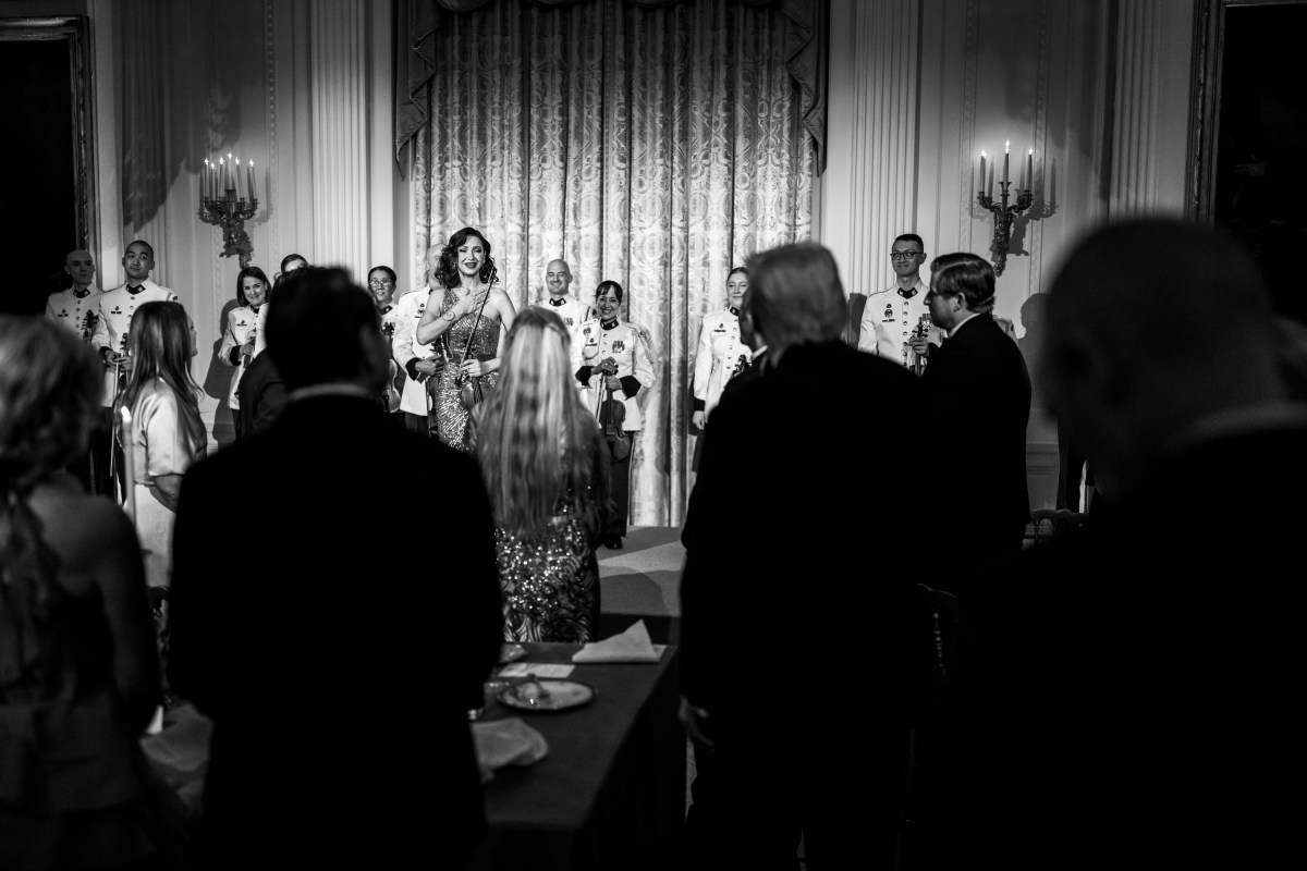 Moldovan violinist Rusanda Panfili performs for President Donald Trump and First Lady Melania Trump during a dinner for the nation’s governors, Saturday, February 21, 2026, in the East Room of the White House. (Official White House Photo by Daniel Torok)