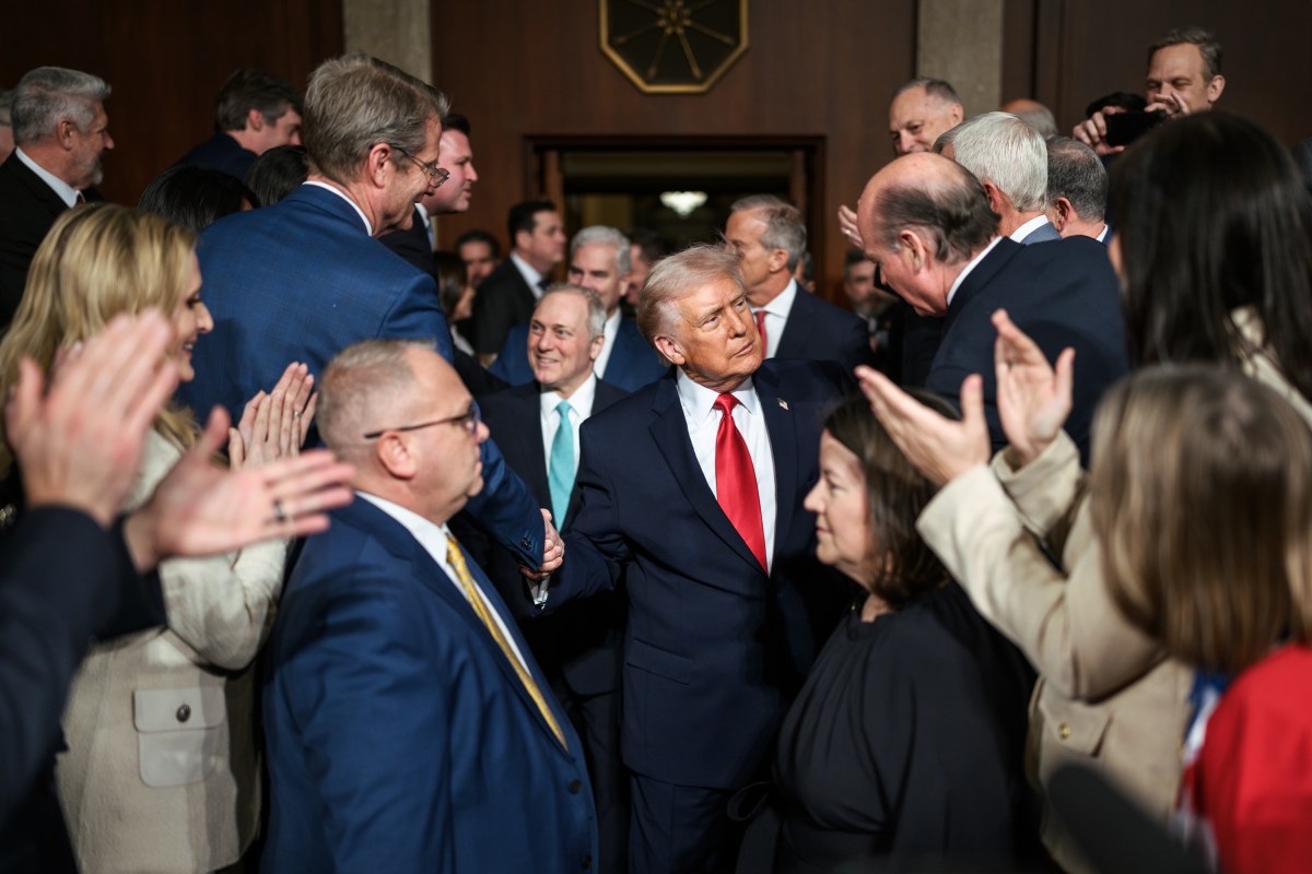 President Donald Trump arrives to the House floor to deliver his State of the Union address, Tuesday, February 24, 2026, at the U.S. Capitol in Washington, D.C. (Official White House Photo by Daniel Torok)
