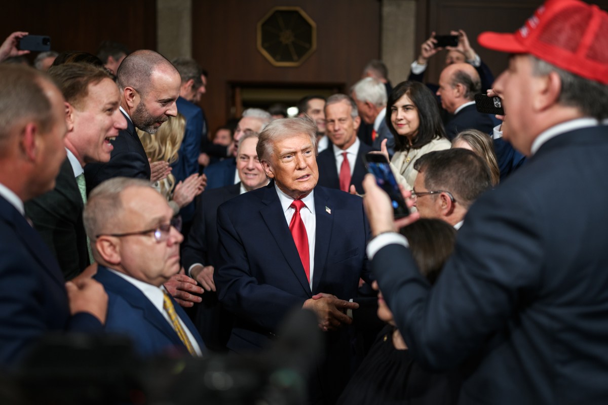 President Donald Trump arrives to the House floor to deliver his State of the Union address, Tuesday, February 24, 2026, at the U.S. Capitol in Washington, D.C. (Official White House Photo by Daniel Torok)