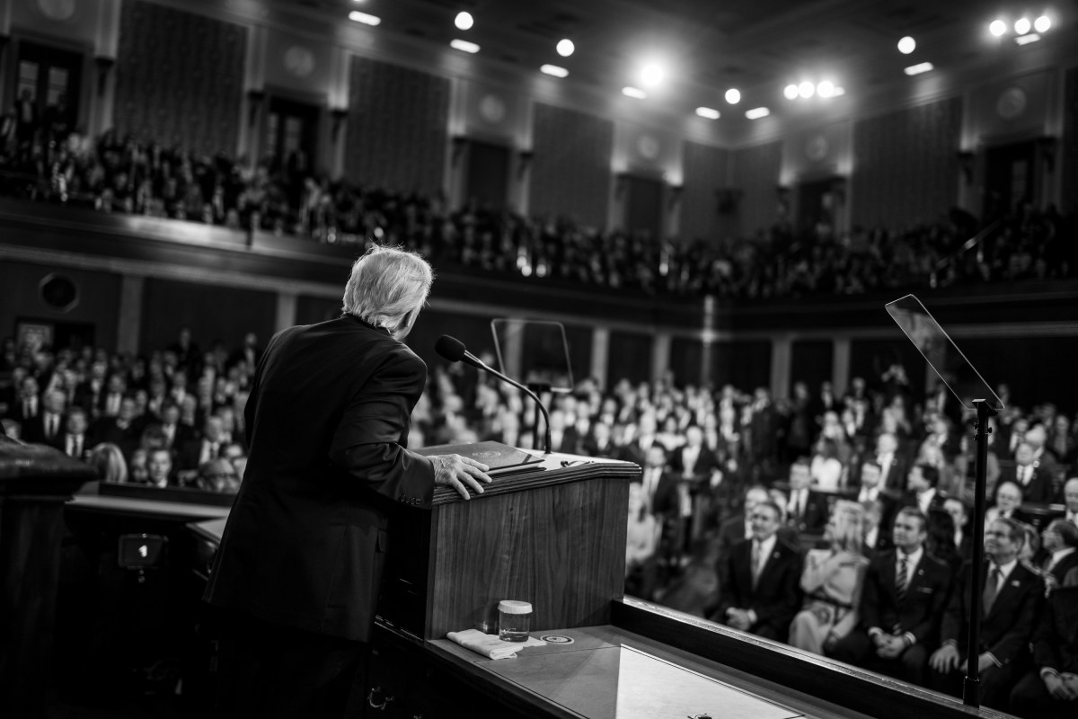 President Donald Trump delivers his State of the Union address, Tuesday, February 24, 2026, on the House floor of the U.S. Capitol in Washington, D.C. (Official White House Photo by Daniel Torok)
