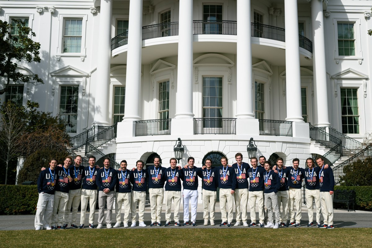 The U.S. Olympic Men’s Hockey Team tour the White House, Tuesday, February 24, 2026. (Official White House Photo by Daniel Torok)
