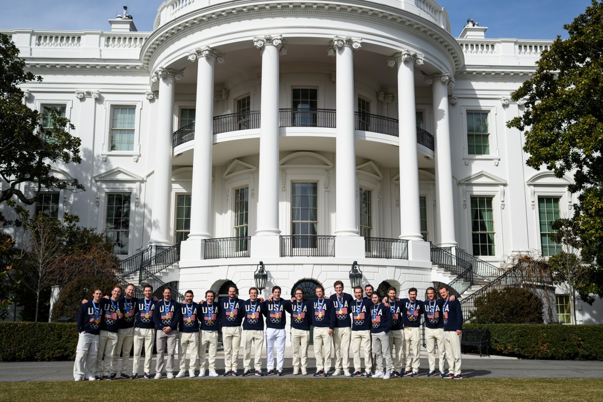 The U.S. Olympic Men’s Hockey Team tour the White House, Tuesday, February 24, 2026. (Official White House Photo by Daniel Torok)